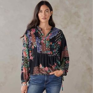 Rose Cosima Burnout blouse